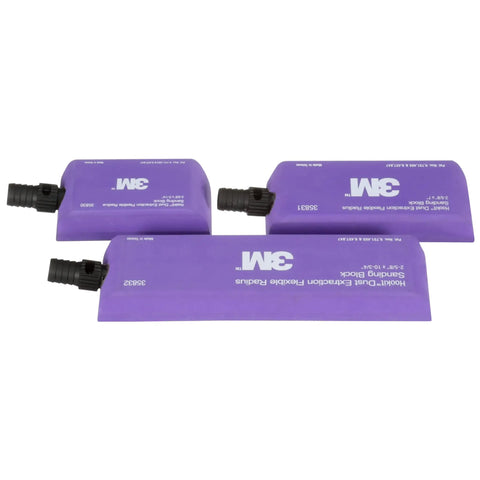 Lightweight Dust Extraction Flexible Radius Sanding Block Kit With Hookit System for contour touchups, set of three blocks