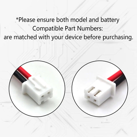 Close-up of plug-and-play leads of Four Point Eight Volt 400mAh NiMH Battery Pack Replacement for Emergency Exit Light