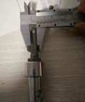 Electric SDS Shank Converter Adapter measurement with caliper; heavy duty metal adapter for drills and augers