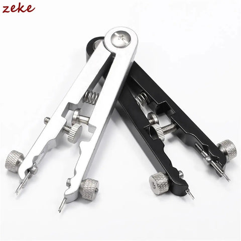 Watch Repair Kit 5 Piece Spring Bar Plier Set For Pin Removal And Band Replacement, DIY Watchmaker Tools in silver and black