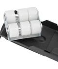 Heavy Duty Universal Appliance Roller Wheels With Black Nylon Silicone Slider Extends 45 To 70 Cm For Washing Machine Or Fridge Moving Up To300Kg close-up of white roller wheels
