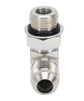 Built Like A Tank Heavy Duty Hydraulic Fitting 90 Degree Elbow Adapter 3/8 Inch 37 Flare Male To Sae Orb Male Connector Steel Build For Tough Jobs On Farm Tractors And Construction Equipment Where You Need A Solid No Leak Connection Every Single Time. front view