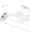 Non Electric Bidet Attachment With Self Cleaning, Single Nozzle, Rear Wash, Adjustable Water Pressure, Toilet Seat Upgrade In Rose Gold Finish dimensions shown