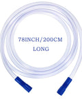 Two Pack 6.5 Foot Flexible Vacuum Hose Set For Home Use Portable Multipurpose Hoses with blue fittings, coil visible