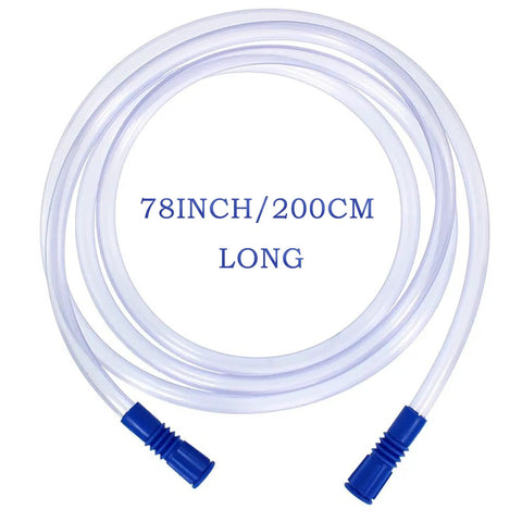 Two Pack 6.5 Foot Flexible Vacuum Hose Set For Home Use Portable Multipurpose Hoses with blue fittings, coil visible