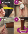 Step-by-step guide on using Heavy Duty Silicone Triangle Furniture Sliders Non Scratch Floor Protectors for easy moving.