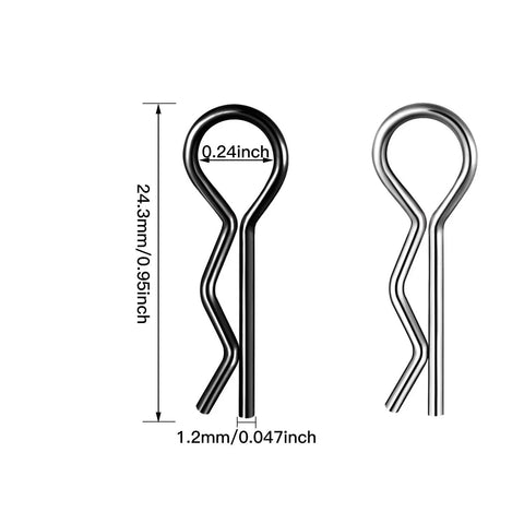Premium Universal Rc Body Clips 120 Pieces Stainless Steel Rc Clips Set For 1 To 10 And 1 To 12 Scale Rc Cars Trucks Buggies