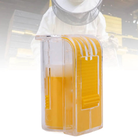 Queen Bee Marking Kit For Beekeepers One Handed Queen Catcher Bottle Cage With 0 99 Number Sticker And Tweezers Beekeeping Supplies Tools For Beehive Beekeeper Equipment Yellow displayed against beehive background