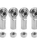 4 Pack Rod End Bearings Heim Joints With Jam Nuts 5/16-24 Thread High Strength Heat Treated Steel For Hydraulic Cylinders Machinery Power Tools Automation Equipment Heavy Duty Linkages, four bearings with nuts