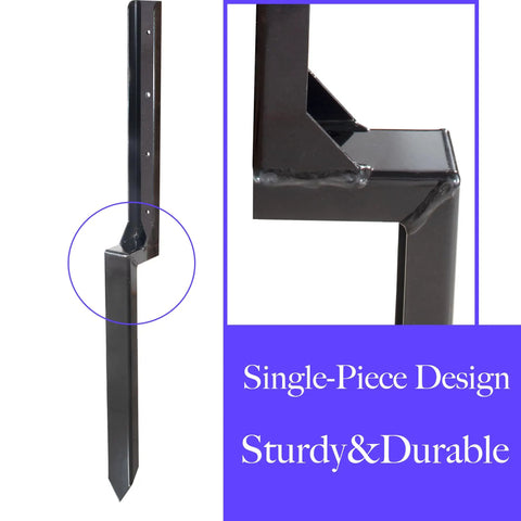 Close-up of Heavy Duty Fence Post Repair Kit For 4x4 And 6x6 Wood Posts showing one-piece post brackets, sturdy design