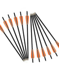 21 Inch Mixed Carbon Crossbow Bolts Arrows With 100 Grain Replaceable Screw In Arrowheads, Beefed Up For Hunting And Target Practice