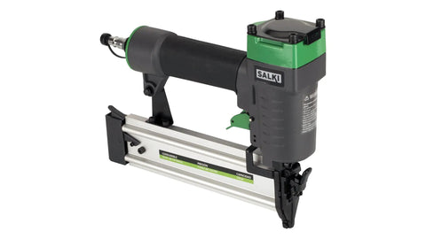 Top Shelf Pneumatic Brad Nailer Heavy Duty Compressed Air Wood Nail Gun with side load and safety features.