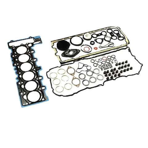 Heavy Duty Cylinder Head Gasket Drop In Replacement For N52B25 Motor 323xi Z4 X3 Vehicles showing full kit parts laid out.