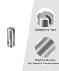 M4 x 10mm Slotted Cylindrical Dowel Pin in 304 Stainless Steel External Thread Locating Pin with slotted drive head and solid construction