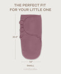 Cozy Baby Swaddle Blanket Set Three Pack 100 Percent Cotton Newborn Wraps For 0 To 3 Months in mauve, size small, dimensions 20.5x7.5 inches.