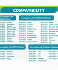 Compatibility chart for Mass Air Flow Sensor Replacement For Buick Cadillac Chevy GMC Vehicles 2012 To 2022