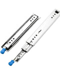 Beefy Heavy Duty Locking Drawer Slides For Kitchen And Dining, 53W Capacity, Blue Zinc Plated One Piece Rails With Smooth Glides