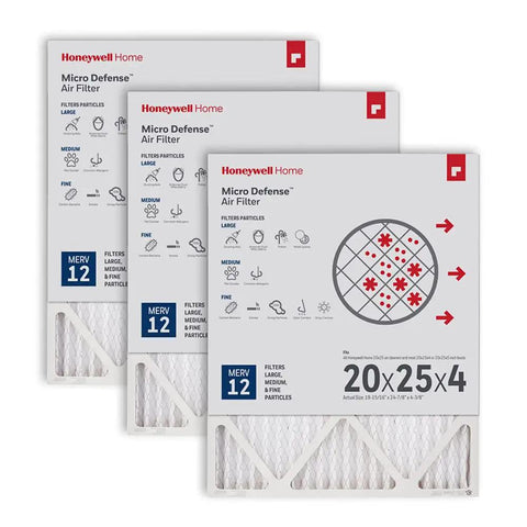 3 Pack MERV 12 Furnace Air Filter 20x25x4 High Efficiency HVAC Filter For Home Use Reduces Dust And Allergens Fits Aprilaire