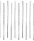 Set of 10 silver 6061 Aluminum Round Rod 6mm Dia By 300mm Long T6511 Solid Extruded Rods for DIY crafting.