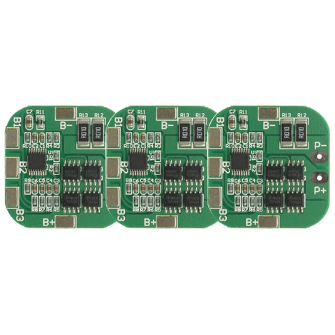 3 Pack 4S 20A Li Ion BMS For 18650 Battery Protection Board PCM PCB Module with safety shield and peak current specifications.