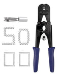 2 In 1 Wire Rope Crimping Tool And Cutter For DIY Rigging, Crimps 1/16 To 1/8 Inch Cable, with 100 Aluminum Crimp Sleeves