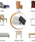 Furniture Sliders For Carpet And Hardwood Floors 16 Pack 2 Inch Square Movers with images of furniture types it can move