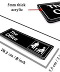 Rock Solid Restricted Area Sign For Business Safety Lockdown 3 x 8 Inch Industrial Warning Plaque indoor use 5mm thick acrylic