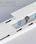 No-Fuss Heavy Duty Double Row Curtain Track For Ceiling Mount Quiet Drop Ceiling System Easy Install Room Divider For Living Room Bedroom Hospital White 3.6m 11.8ft hidden mounting holes with metal tabs
