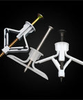 Self Drilling Drywall Anchors With Screws Kit For Quick Tool Free Installations In Gypsum Board Brick And Concrete Surfaces Zero Dust No Mess Plug Style