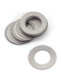 One Quarter Inch Pivot Pin And Take Down Pin Shim Kit, 14 Pack, Four Thicknesses, Heavy Duty Stainless Steel 304 on white background
