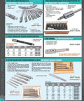 Image of various counterbore sets including 40-piece HSS counterbore and 2-piece pilot set for precise drilling tasks.