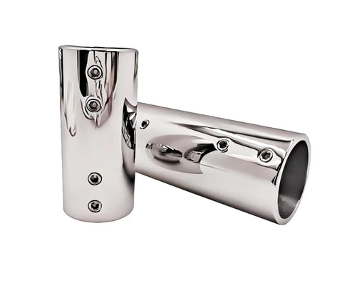Stainless Steel 316 Straight Pipe Fitting Connectors For 32mm One And Quarter Inch Tubing Boat Hardware 2 Pack Easy Install No Fuss Tube Coupling