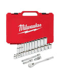 Ratcheting Socket Set 3/8 Inch SAE, Heavy Duty Pro Grade Tools, Durable Alloy Steel, includes ratchet, sockets, case