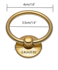 4 Pack Cabinet Knobs And Ring Pulls For Drawers And Dressers, 1.4 Inch Diameter, Gold Finish, Zinc Alloy Hardware With Mounting Screws