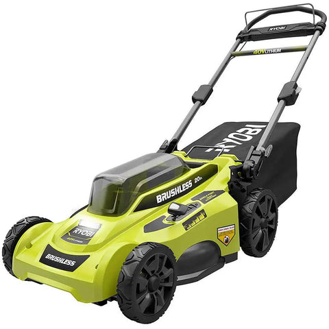 Cordless Push Lawn Mower 20-Inch 40-Volt Brushless With Whisper Quiet Design No Gas Needed Yet Delivers Real-World Power Load-Sensing Motor Long Battery Life Lightweight And Low Noise For Effortless Yard Care. 20-inch 40V brushless mower with bagger
