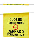 Restroom Closed For Cleaning Sign English And Spanish Hanging Doorway Safety Sign Yellow 30 To 53 Inch Durable Indoor Outdoor Notice