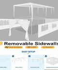 10x30 Ft Party Tent Outdoor Canopy For Parties With 8 Removable Sidewalls Waterproof Gazebo Shelter with easy setup instructions