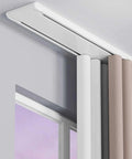 No-Fuss Heavy Duty Double Row Curtain Track For Ceiling Mount Quiet Drop Ceiling System Easy Install Room Divider For Living Room Bedroom Hospital White 3.6m 11.8ft aluminum double track ceiling-mounted with curtains