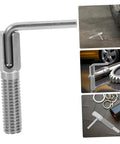 Heavy Duty Retractable Locking Pin Indexing Plunger Spring Loaded With Knurled Handle and L Shaped Mount for No Sweat Setup.