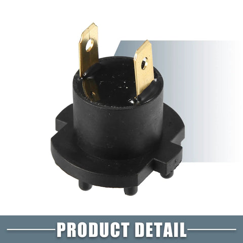 Headlight Socket Adapter Kit For Mazda 3 2004-2009 And Mazda 5 2006-2010 B28V-51-0A3 Black plastic connector front view