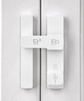 White 180 Degree Barn Door Lock With Dual Locking System And Hidden Screws Zinc Alloy Flip Gate Latch Hardware Installed