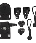 Upgrade Your Blinds With This Heavy Duty Solar Roller Shade Kit Featuring Secure Ball Lock And Elastic Cord Design For Durable Outdoor Use Or Office Window Repairs That Hold Up To Tough Wind, black parts set