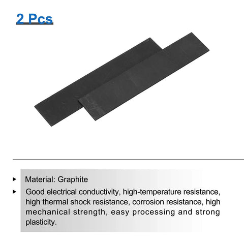 Heavy Duty Graphite Block Disk Ingot For Melting And Electrolysis High Purity Graphite Electrode Plate Sheet 100x20x1mm Pack Of 2 Pro Grade For Casting And Lab Use, two graphite blocks with product details