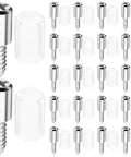 Self Tapping Shelf Pegs and Screws Set, 150 Pcs, 0.3 Inch Cabinet Pins With Sleeves For Laminate Shelves displayed diagonally