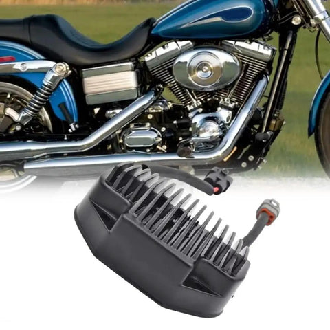 Bike Voltage Rectifier And Regulator Upgrade For FXDP Dyna Police Defender 2004 Motorcycle displayed with chrome engine