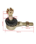 M10 Pair Ball Joint And Tie Rod End Replacement Kit For Atv Utv Off Road Suspension showing detailed dimensions and design features.