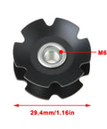 Two Pack Bicycle Front Fork Bowl Star Nuts For One And A Quarter Inch Diameter Forks With M6 Threads And Twenty Nine Point Four Millimeters Width