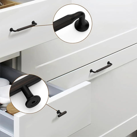 Oil Rubbed Bronze Cabinet Pulls 5 Inch 10 Pack Kitchen Cabinet Hardware For Bronze Drawer Pulls Center To Center 5 Inches Installed