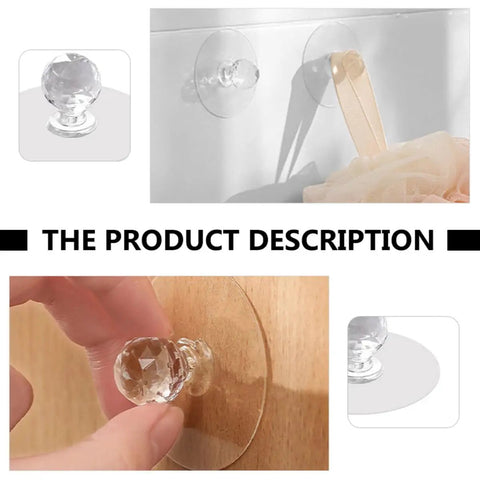 4 Pack Round Cabinet Pulls And Drawer Knobs No Drill Invisible Door Handles For Furniture Glass Door Compatible Easy Install
