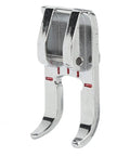 Stainless Steel Opening Patch Presser Foot With Clear View Stitching For Most Household Sewing Machines Must Have Side Cutter For Edge Finishing And A Breeze For Embroidery Appliques And Monograms, close-up